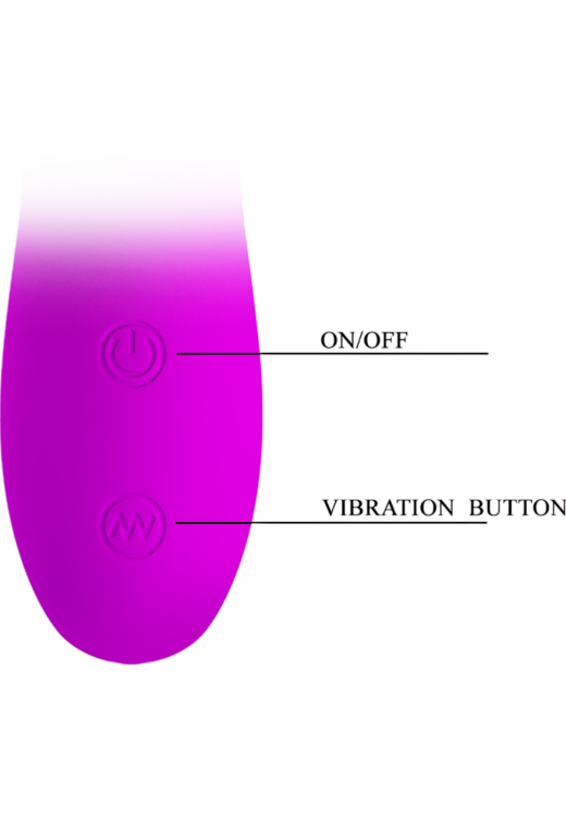 Δονητής μασάζ από σιλικόνη σε μοβ χρώμα, μήκους 17,3 εκ. και μέγιστης διαμέτρου 3,2 εκ.