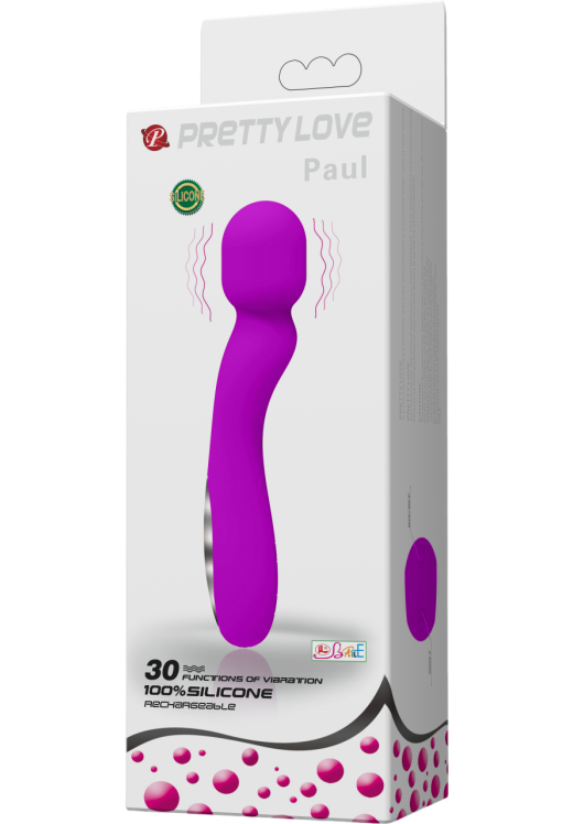 Δονητής μασάζ από σιλικόνη σε μοβ χρώμα, μήκους 17,3 εκ. και μέγιστης διαμέτρου 3,2 εκ.