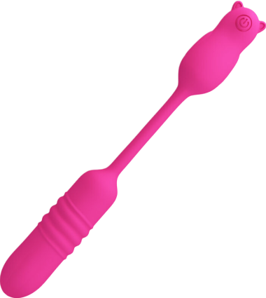 Μίνι δονητής από σιλικόνη σε ροζ χρώμα, μήκους 24,5 εκ. και μέγιστης διαμέτρου 3 εκ.