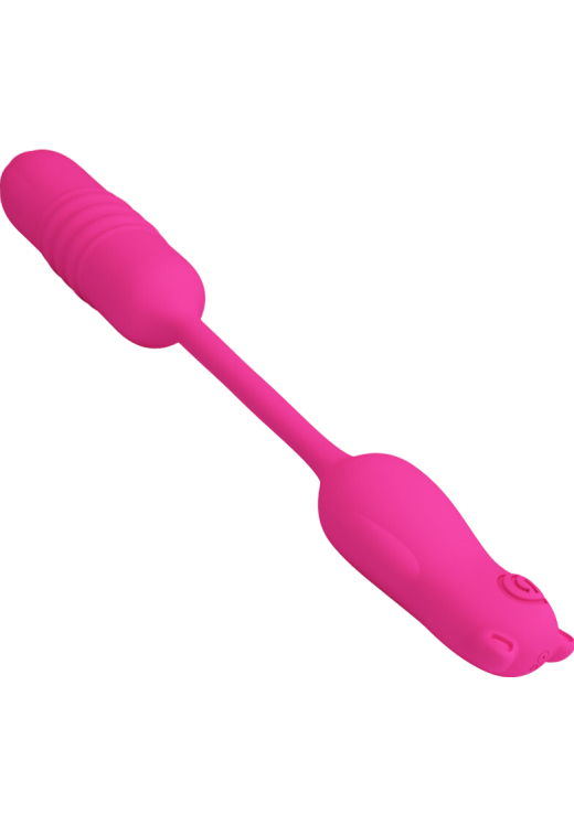 Μίνι δονητής από σιλικόνη σε ροζ χρώμα, μήκους 24,5 εκ. και μέγιστης διαμέτρου 3 εκ.