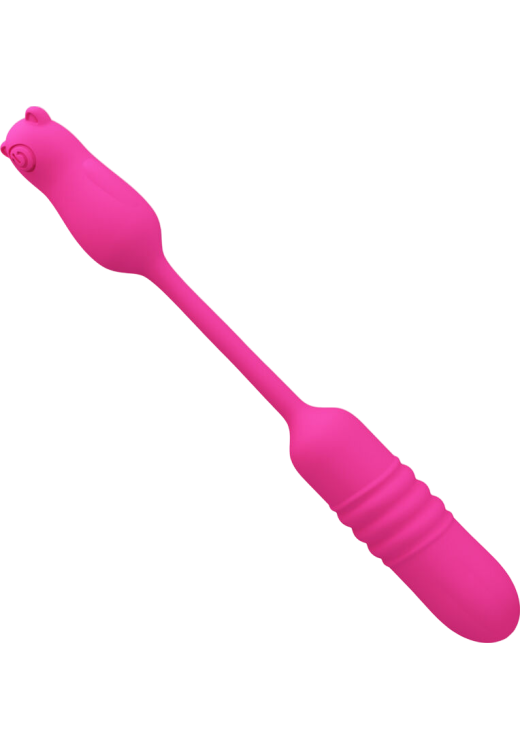 Μίνι δονητής από σιλικόνη σε ροζ χρώμα, μήκους 24,5 εκ. και μέγιστης διαμέτρου 3 εκ.