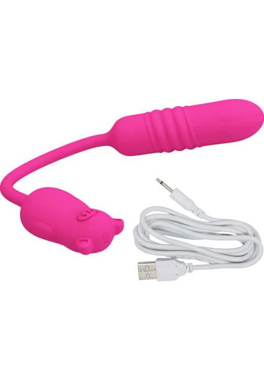 Μίνι δονητής από σιλικόνη σε ροζ χρώμα, μήκους 24,5 εκ. και μέγιστης διαμέτρου 3 εκ.