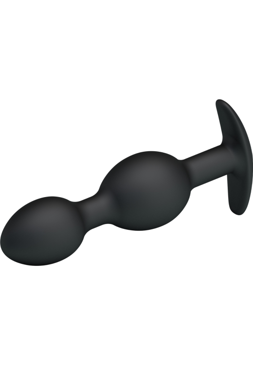 Πρωκτική σφήνα από σιλικόνη σε μαύρο χρώμα, μήκους 12,5 εκ. και μέγιστης διαμέτρου 2,8 εκ.