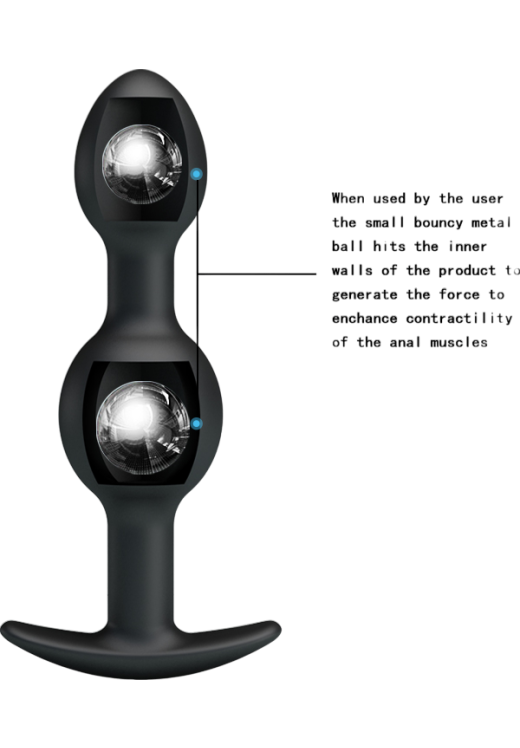 Πρωκτική σφήνα από σιλικόνη σε μαύρο χρώμα, μήκους 12,5 εκ. και μέγιστης διαμέτρου 2,8 εκ.