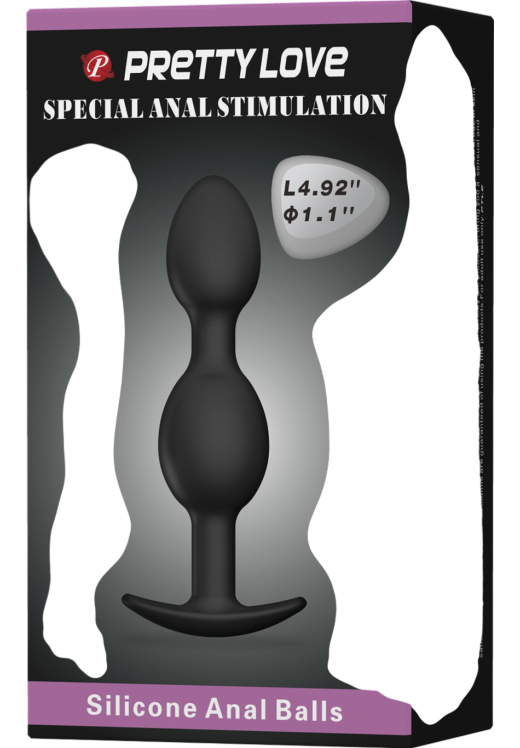 Πρωκτική σφήνα από σιλικόνη σε μαύρο χρώμα, μήκους 12,5 εκ. και μέγιστης διαμέτρου 2,8 εκ.