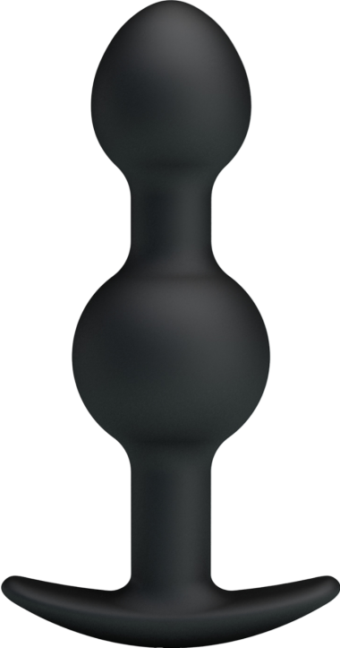 Πρωκτική σφήνα από σιλικόνη σε μαύρο χρώμα, μήκους 10,3 εκ. και μέγιστης διαμέτρου 2,6 εκ.