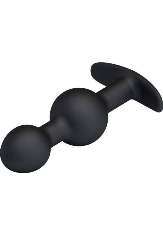 Πρωκτική σφήνα από σιλικόνη σε μαύρο χρώμα, μήκους 10,3 εκ. και μέγιστης διαμέτρου 2,6 εκ.