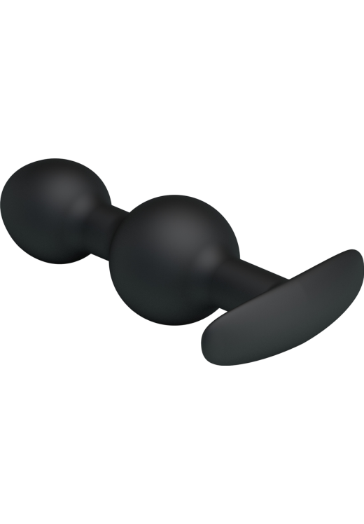 Πρωκτική σφήνα από σιλικόνη σε μαύρο χρώμα, μήκους 10,3 εκ. και μέγιστης διαμέτρου 2,6 εκ.