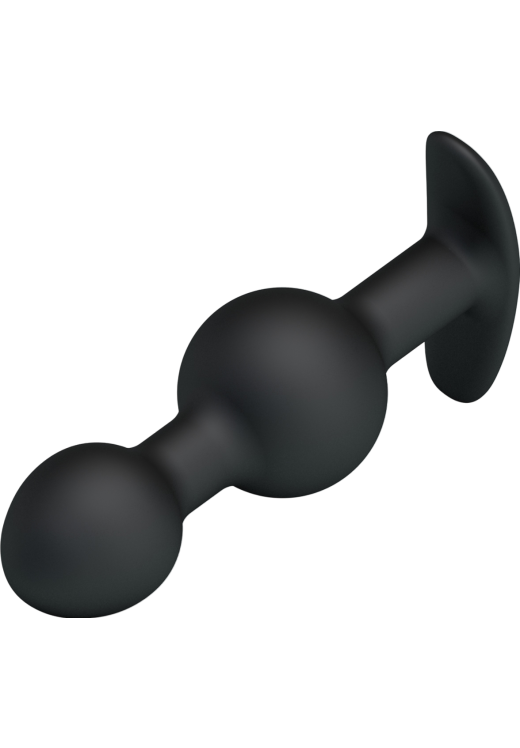 Πρωκτική σφήνα από σιλικόνη σε μαύρο χρώμα, μήκους 10,3 εκ. και μέγιστης διαμέτρου 2,6 εκ.
