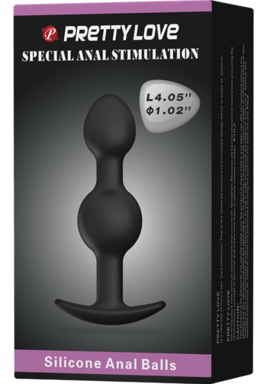 Πρωκτική σφήνα από σιλικόνη σε μαύρο χρώμα, μήκους 10,3 εκ. και μέγιστης διαμέτρου 2,6 εκ.