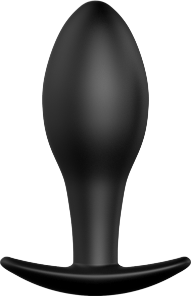 Πρωκτική σφήνα από σιλικόνη σε μαύρο χρώμα, μήκους 8,5 εκ. και μέγιστης διαμέτρου 3,1 εκ.