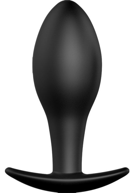 Πρωκτική σφήνα από σιλικόνη σε μαύρο χρώμα, μήκους 8,5 εκ. και μέγιστης διαμέτρου 3,1 εκ.