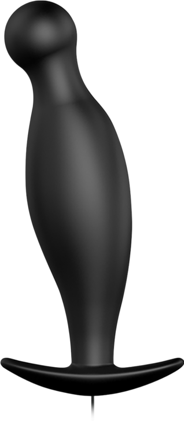 Πρωκτική σφήνα από σιλικόνη σε μαύρο χρώμα, μήκους 11,7 εκ. και μέγιστης διαμέτρου 3 εκ.