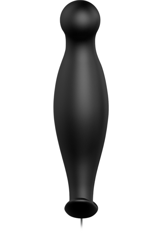 Πρωκτική σφήνα από σιλικόνη σε μαύρο χρώμα, μήκους 11,7 εκ. και μέγιστης διαμέτρου 3 εκ.