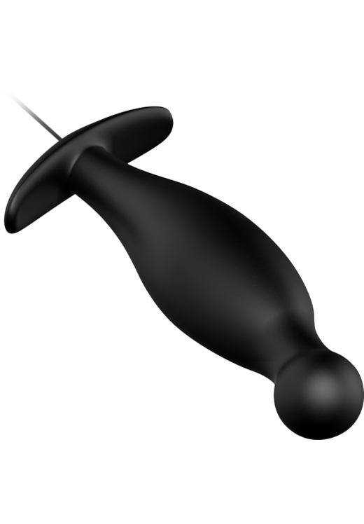 Πρωκτική σφήνα από σιλικόνη σε μαύρο χρώμα, μήκους 11,7 εκ. και μέγιστης διαμέτρου 3 εκ.
