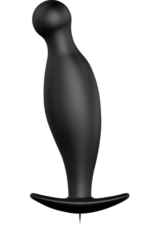 Πρωκτική σφήνα από σιλικόνη σε μαύρο χρώμα, μήκους 11,7 εκ. και μέγιστης διαμέτρου 3 εκ.