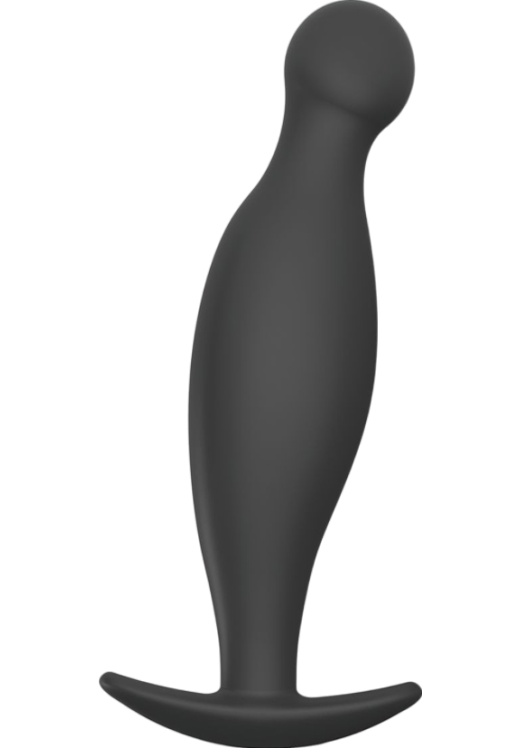 Πρωκτική σφήνα από σιλικόνη σε μαύρο χρώμα, μήκους 11,7 εκ. και μέγιστης διαμέτρου 3 εκ.