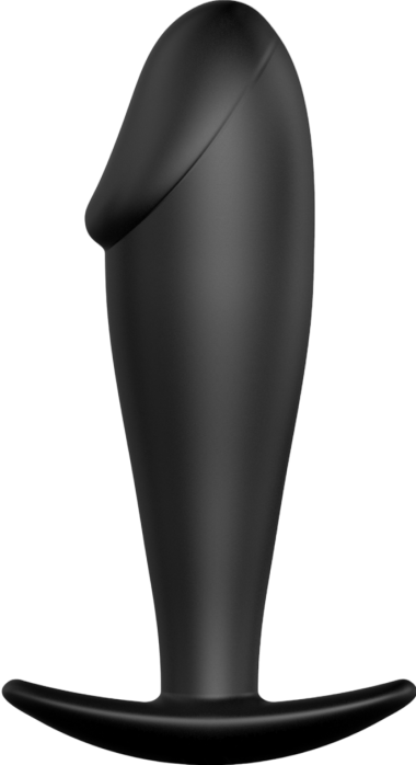 Πρωκτική σφήνα από σιλικόνη σε μαύρο χρώμα, μήκους 10 εκ. και μέγιστης διαμέτρου 3 εκ.