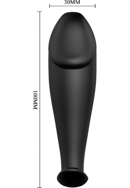 Πρωκτική σφήνα από σιλικόνη σε μαύρο χρώμα, μήκους 10 εκ. και μέγιστης διαμέτρου 3 εκ.