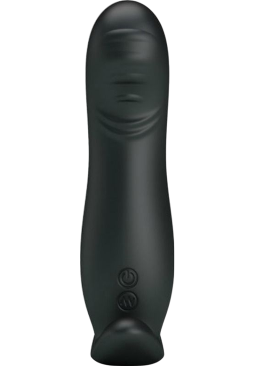 Δονούμενη σφήνα από σιλικόνη σε μαύρο χρώμα, μήκους 12,7 εκ. και μέγιστης διαμέτρου 3 εκ.