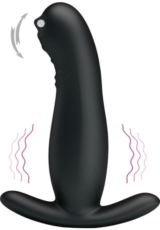 Δονούμενη σφήνα από σιλικόνη σε μαύρο χρώμα, μήκους 12,7 εκ. και μέγιστης διαμέτρου 3 εκ.