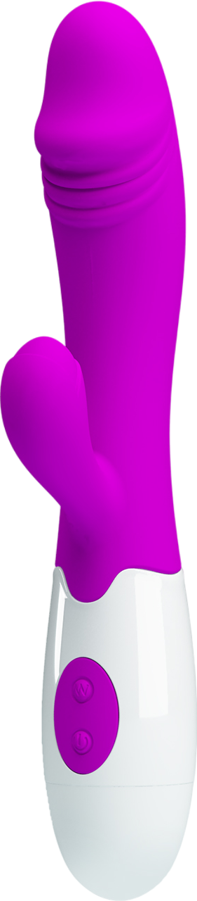 Rabbit δονητής από σιλικόνη σε μοβ χρώμα, μήκους 19,5 εκ. και μέγιστης διαμέτρου 3,2 εκ.