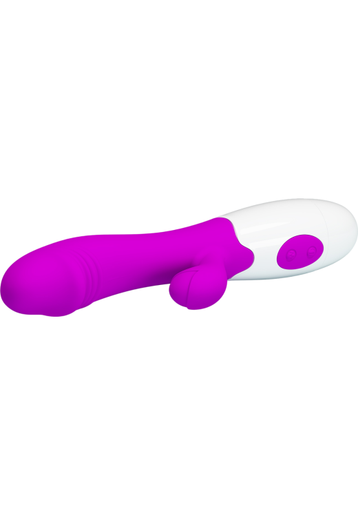 Rabbit δονητής από σιλικόνη σε μοβ χρώμα, μήκους 19,5 εκ. και μέγιστης διαμέτρου 3,2 εκ.