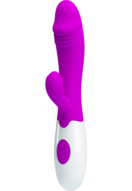 Rabbit δονητής από σιλικόνη σε μοβ χρώμα, μήκους 19,5 εκ. και μέγιστης διαμέτρου 3,2 εκ.