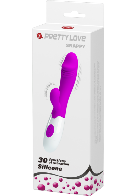 Rabbit δονητής από σιλικόνη σε μοβ χρώμα, μήκους 19,5 εκ. και μέγιστης διαμέτρου 3,2 εκ.