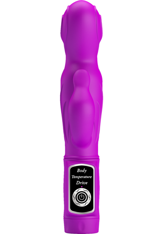 Rabbit δονητής από σιλικόνη σε μοβ χρώμα, μήκους 22,6 εκ. και μέγιστης διαμέτρου 3,7 εκ.