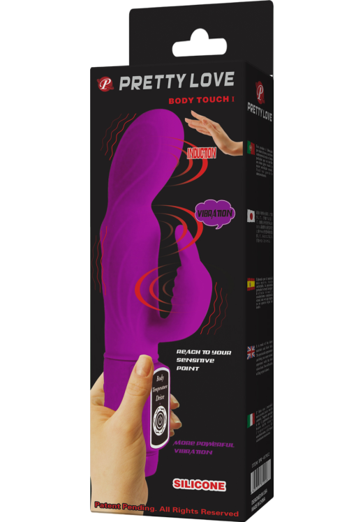 Rabbit δονητής από σιλικόνη σε μοβ χρώμα, μήκους 22,6 εκ. και μέγιστης διαμέτρου 3,7 εκ.