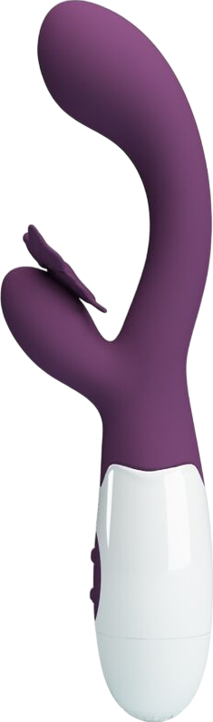 Rabbit δονητής από σιλικόνη σε μοβ χρώμα, μήκους 19,9 εκ. και μέγιστης διαμέτρου 3,1 εκ