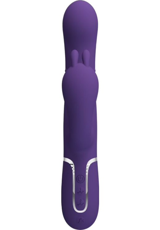 Rabbit δονητής από σιλικόνη σε μοβ χρώμα, μήκους 22,2 εκ. και μέγιστης διαμέτρου 3,4 εκ.