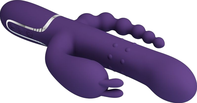 Rabbit δονητής από σιλικόνη σε μοβ χρώμα, μήκους 22,2 εκ. και μέγιστης διαμέτρου 3,4 εκ.