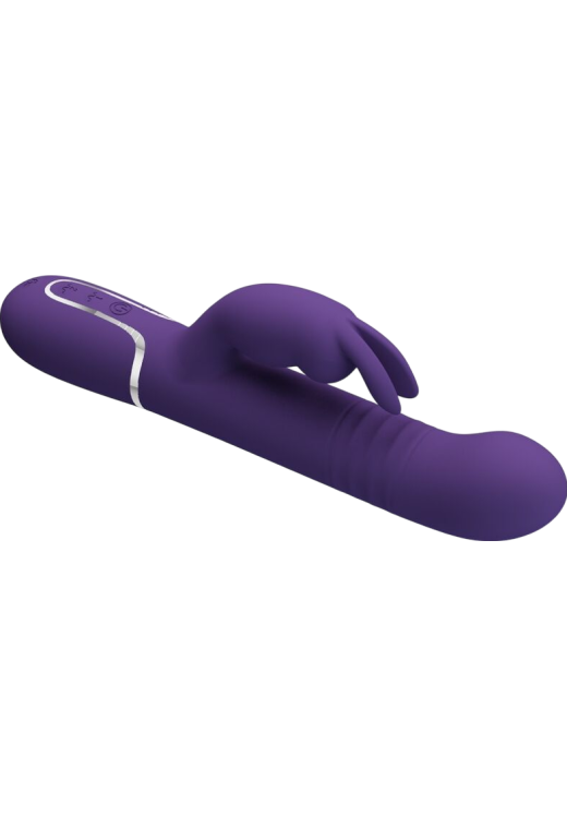 Rabbit δονητής από σιλικόνη σε μοβ χρώμα, μήκους 26 εκ. και μέγιστης διαμέτρου 3,5 εκ.