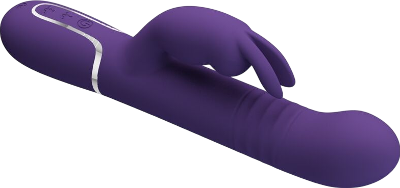 Rabbit δονητής από σιλικόνη σε μοβ χρώμα, μήκους 26 εκ. και μέγιστης διαμέτρου 3,5 εκ.