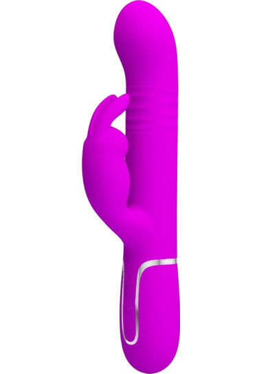 Rabbit Pretty Love Coale Vibrator Pearls 22,6 cm Rabbit δονητής από σιλικόνη σε μοβ χρώμα, μήκους 22,6 εκ. και μέγιστης διαμέτρου 3,7 εκ.