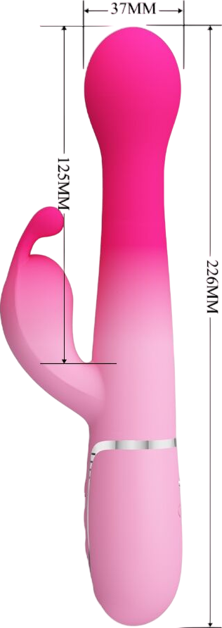 Rabbit δονητής από σιλικόνη σε ροζ χρώμα, μήκους 22,6 εκ. και μέγιστης διαμέτρου 3,7 εκ.