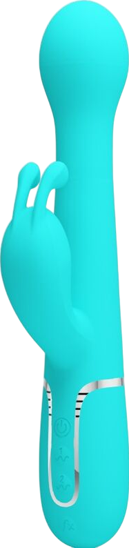 Rabbit δονητής από σιλικόνη σε πράσινο χρώμα, μήκους 22,6 εκ. και μέγιστης διαμέτρου 3,7 εκ.