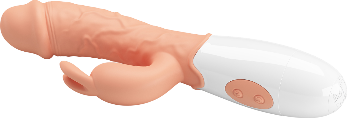 Rabbit δονητής από tpr σε φυσικό χρώμα, μήκους 19,2 εκ. και μέγιστης διαμέτρου 3,3 εκ.