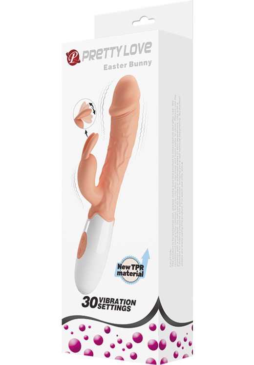 Rabbit δονητής από tpr σε φυσικό χρώμα, μήκους 19,2 εκ. και μέγιστης διαμέτρου 3,3 εκ.