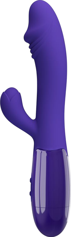 Rabbit δονητής από σιλικόνη σε μοβ χρώμα, μήκους 19 εκ. και μέγιστης διαμέτρου 3,2 εκ.