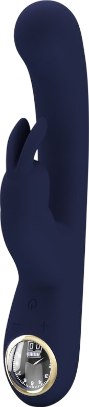 Rabbit δονητής από σιλικόνη σε μπλέ χρώμα, μήκους 22 εκ. και μέγιστης διαμέτρου 4 εκ.