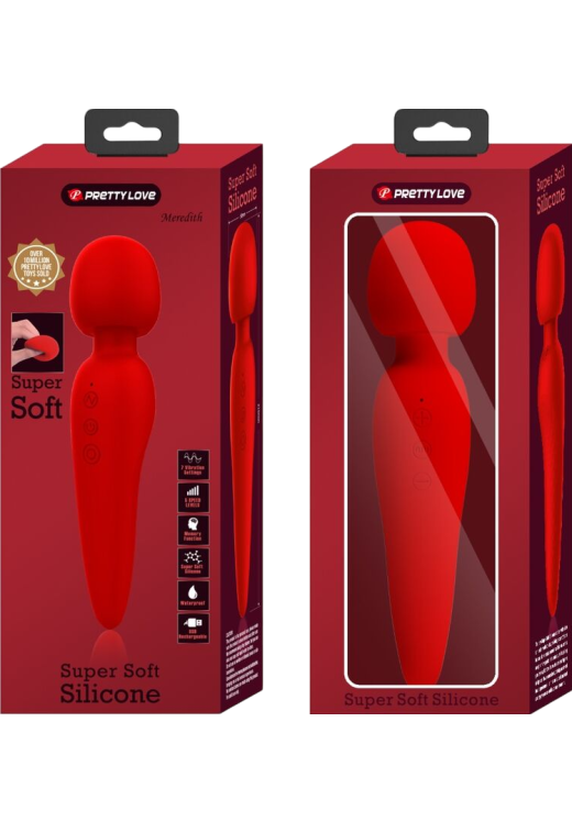 Rabbit δονητής από σιλικόνη σε κόκκινο χρώμα, μήκους 21,5 εκ. και μέγιστης διαμέτρου 5 εκ.