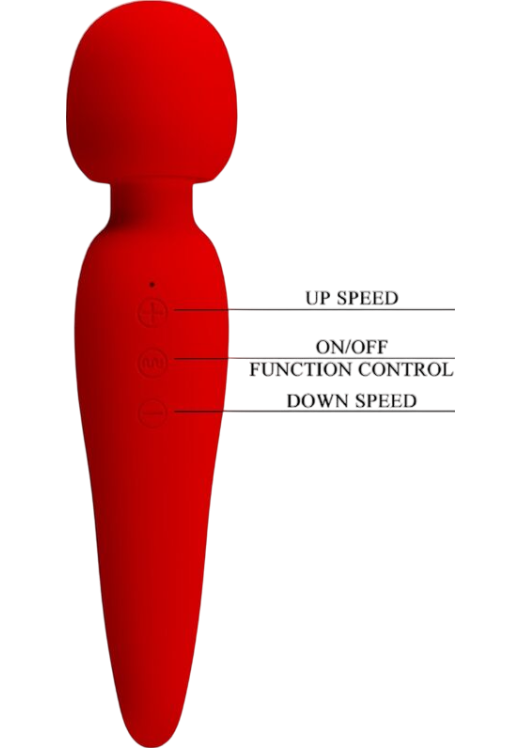 Rabbit δονητής από σιλικόνη σε κόκκινο χρώμα, μήκους 21,5 εκ. και μέγιστης διαμέτρου 5 εκ.