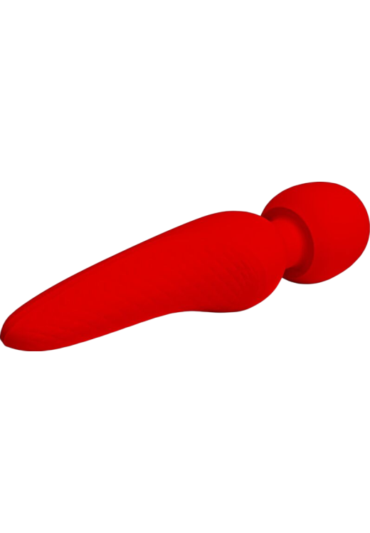 Rabbit δονητής από σιλικόνη σε κόκκινο χρώμα, μήκους 21,5 εκ. και μέγιστης διαμέτρου 5 εκ.