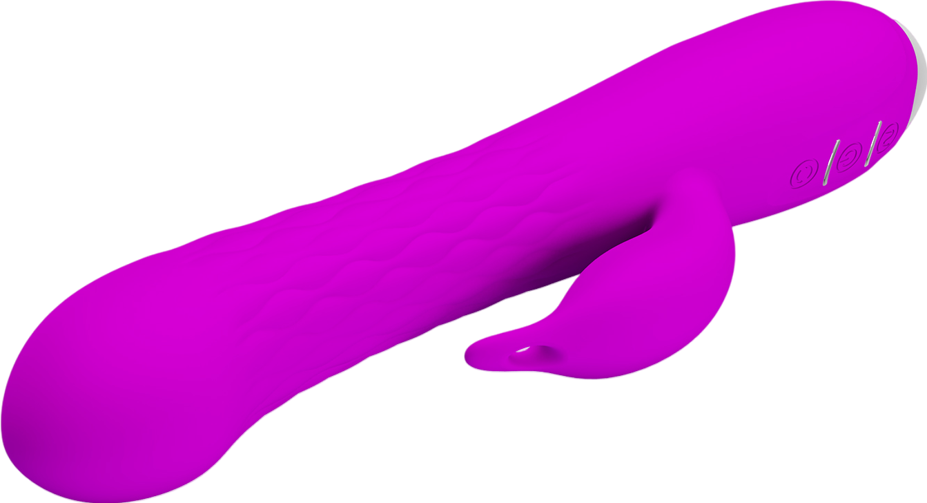 Rabbit δονητής από σιλικόνη σε μοβ χρώμα, μήκους 20,5 εκ. και μέγιστης διαμέτρου 3,3 εκ.