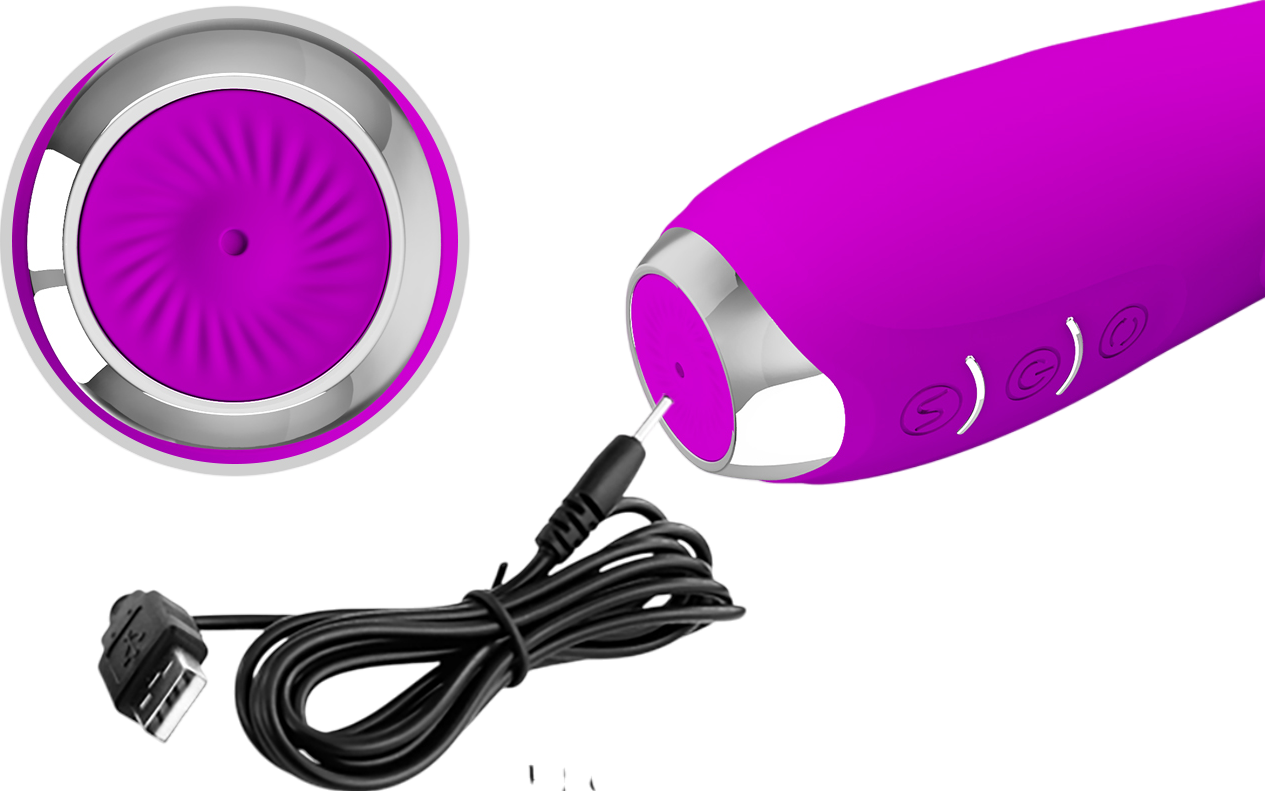 Rabbit δονητής από σιλικόνη σε μοβ χρώμα, μήκους 20,5 εκ. και μέγιστης διαμέτρου 3,3 εκ.