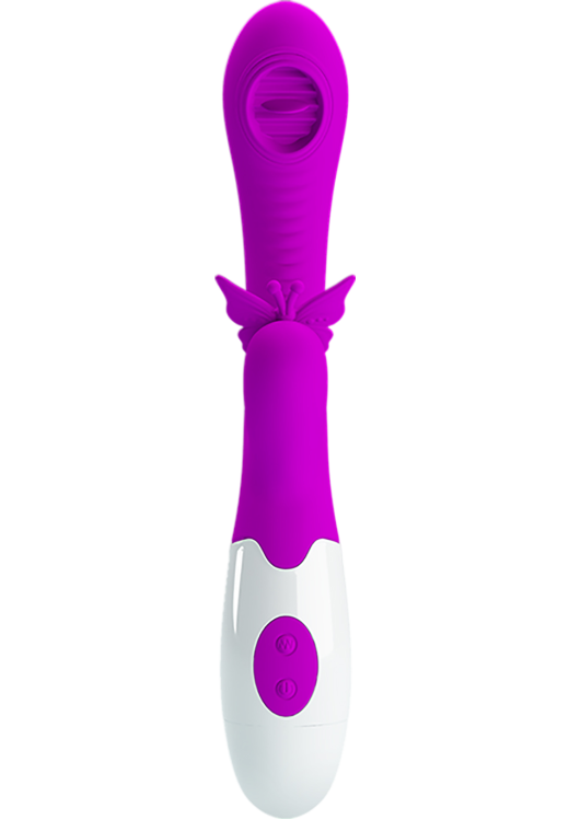 Rabbit δονητής από σιλικόνη σε μοβ χρώμα, μήκους 20,7 εκ. και μέγιστης διαμέτρου 3,2 εκ.