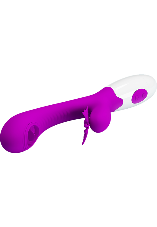 Rabbit δονητής από σιλικόνη σε μοβ χρώμα, μήκους 20,7 εκ. και μέγιστης διαμέτρου 3,2 εκ.